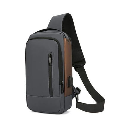 Men Chest Sling Bag Antitheft Shoulder Bag with Password Lock Outdoor Sports Bag