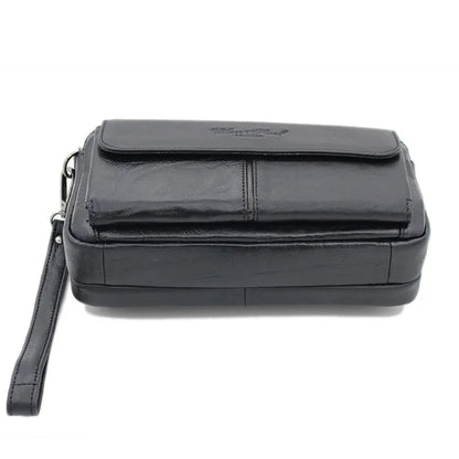 Men Clutch Purse Handy Genuine Leather Business Mobile Cell Phone Case Handbags Purses Male Money Wrist Wallet Bag