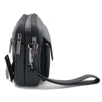 Men Clutch Purse Handy Genuine Leather Business Mobile Cell Phone Case Handbags Purses Male Money Wrist Wallet Bag