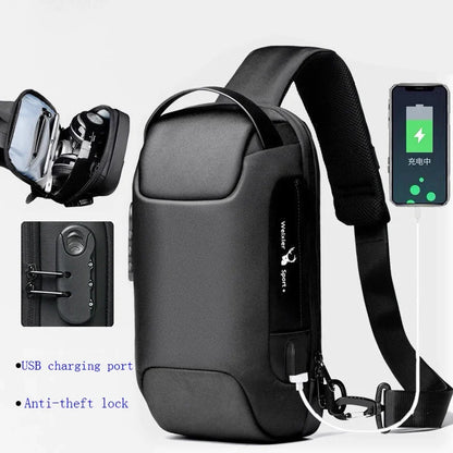 Men Cross Body Chest Pack Side Bag Rucksack Oxford Waterproof Anti-theft Short Trip Motorcycle Male Sling Backpack Shoulder Bags