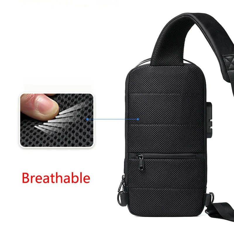 Men Cross Body Chest Pack Side Bag Rucksack Oxford Waterproof Anti-theft Short Trip Motorcycle Male Sling Backpack Shoulder Bags