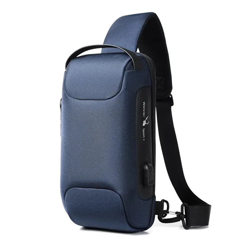 Men Cross Body Chest Pack Side Bag Rucksack Oxford Waterproof Anti-theft Short Trip Motorcycle Male Sling Backpack Shoulder Bags