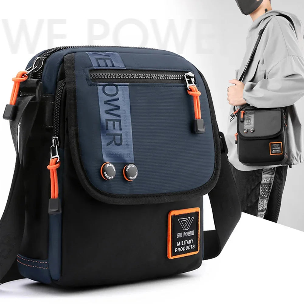 Men Cross Body Messenger Shoulder Multi-Purpose Fashion Casual Travel Military Waterproof Nylon Male Small Crossbody Bag