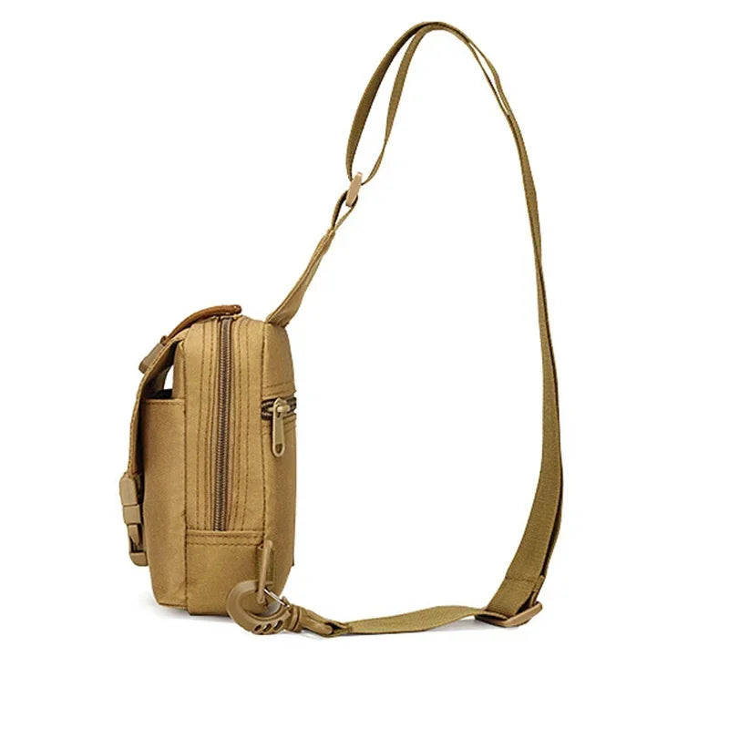 Men Cross Body Shoulder Chest Bag Mini Sling Backpack Outdoor Sports Military MOLLE Male Nylon Cell Mobile Phone Case Bags Puse