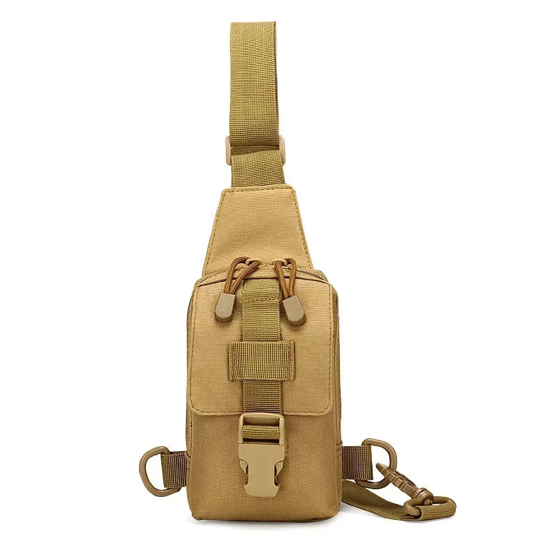 Men Cross Body Shoulder Chest Bag Mini Sling Backpack Outdoor Sports Military MOLLE Male Nylon Cell Mobile Phone Case Bags Puse