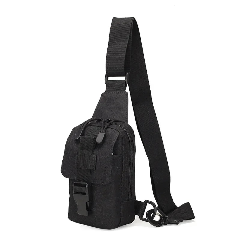 Men Cross Body Shoulder Chest Bag Mini Sling Backpack Outdoor Sports Military MOLLE Male Nylon Cell Mobile Phone Case Bags Puse