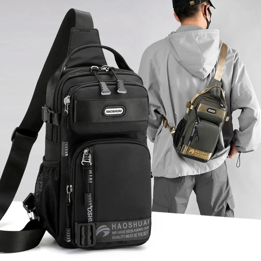 Men Cross Body Shoulder Chest Sling Backpack Travel Tactical Military Waterproof Nylon Male Rucksack Messenger Bag