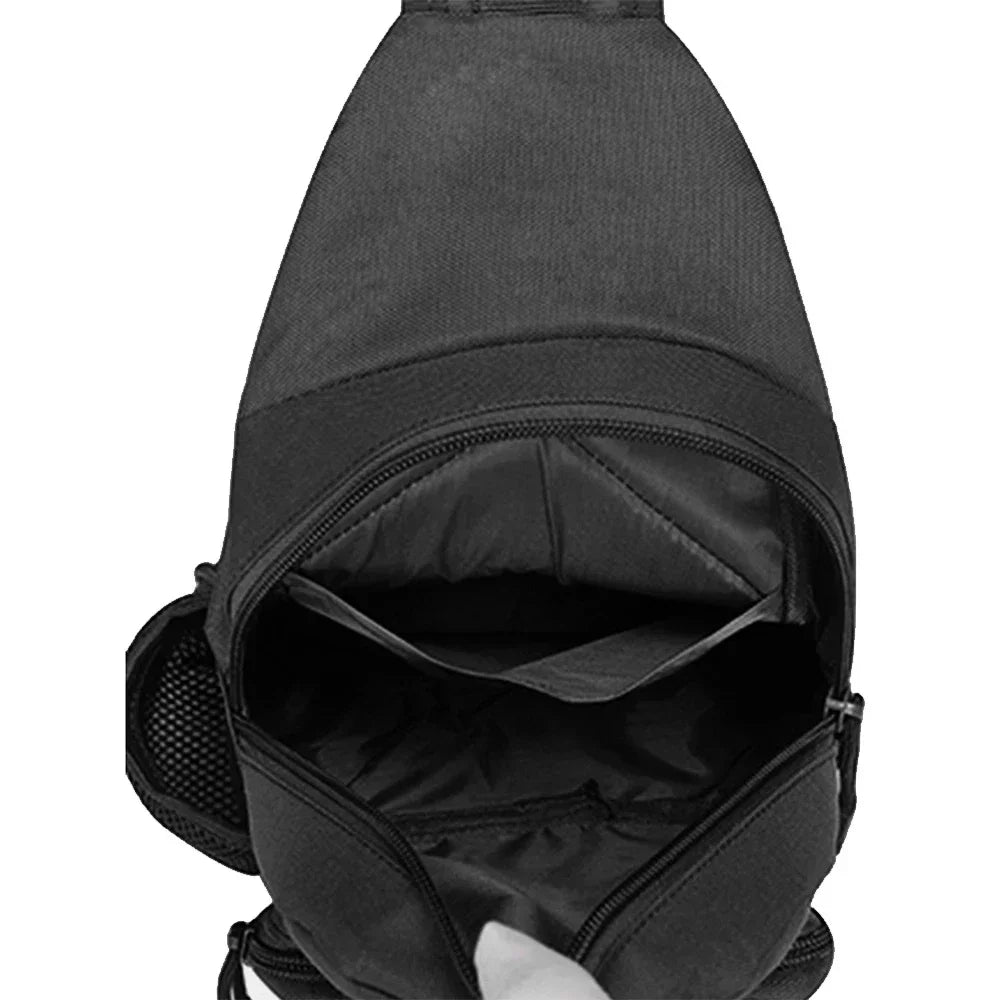 Men Cross Body Shoulder Chest Travel Outdoor Sports Climb Water Bottle Hiking Male Messenger Bag Sling Backpack
