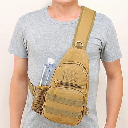 Men Cross Body Shoulder Chest Travel Outdoor Sports Climb Water Bottle Hiking Male Messenger Bag Sling Backpack
