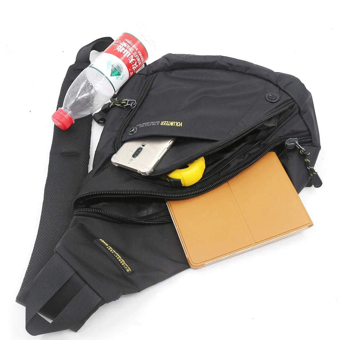 Men Cross body Backpack Sling Chest Travel Knapsack Fashion Water Bottle/Kettle Designer Male Oxford Shoulder Bag Rucksack