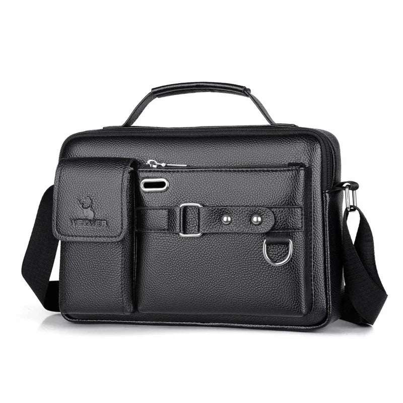 Men Cross body One Shoulder Business Briefcases Casual Laptop Retro Office Male Messenger Top Handle Bag Handbag