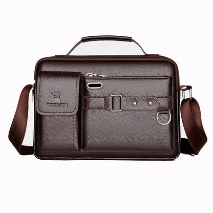 Men Cross body One Shoulder Business Briefcases Casual Laptop Retro Office Male Messenger Top Handle Bag Handbag