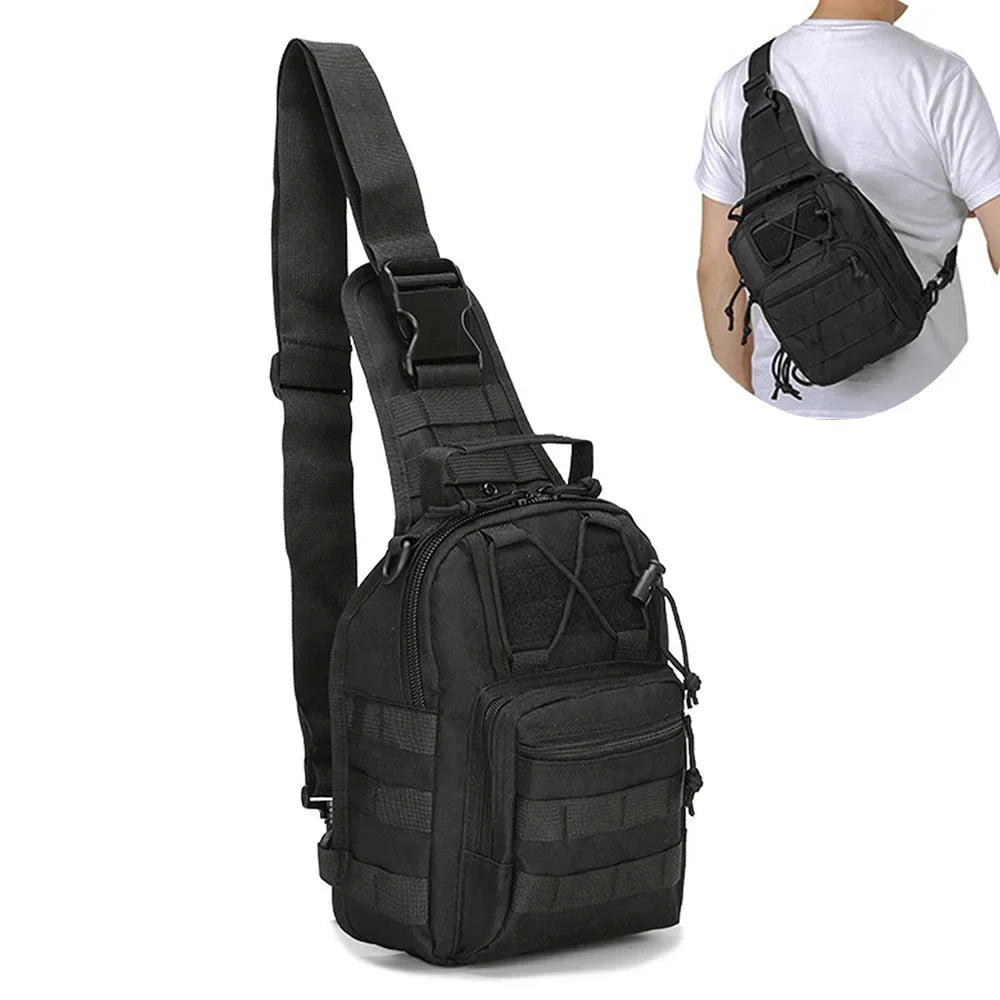 Men Cross body Sling Backpack Shoulder Chest Travel Outdoor Sports Climb Tactical Military Nylon Male Side Messenger Bag