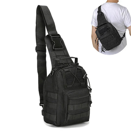 Men Cross body Sling Backpack Shoulder Chest Travel Outdoor Sports Climb Tactical Military Nylon Male Side Messenger Bag