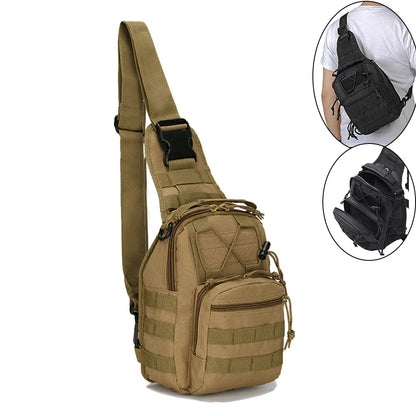 Men Cross body Sling Backpack Shoulder Chest Travel Outdoor Sports Climb Tactical Military Nylon Male Side Messenger Bag