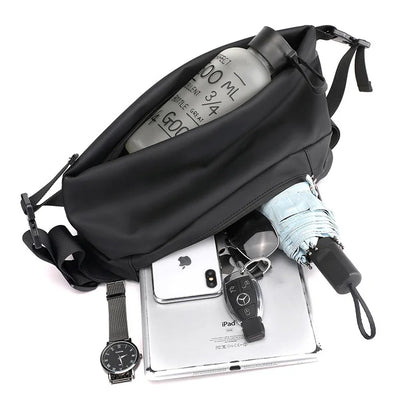 Men Cross body Sling Chest Shoulder Bag Travel Sports Hiking Fashion Casual Male Messenger Bags Mini Backpack 4 Uses