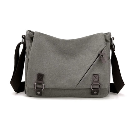Men Crossbody Canvas Bag Simplicity Senior Briefcase Shoulder Bag Large Capacity Male Messenger Bag Travel Business Canvas Bags
