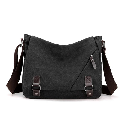 Men Crossbody Canvas Bag Simplicity Senior Briefcase Shoulder Bag Large Capacity Male Messenger Bag Travel Business Canvas Bags