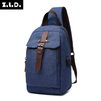 Men Crossbody Small Sling Bag waterproof Multifunction Shoulder Bag Outdoor Sport Shoulder Chest Daily Picnic Canvas Bag