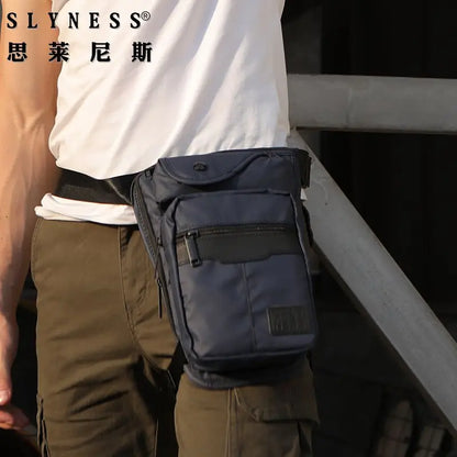 Men Drop Leg Bag Fanny Pack Motorcycle Riding High Quality Nylon Casual Shoulder Cross Body Thigh Male Hip Belt Waist Bags