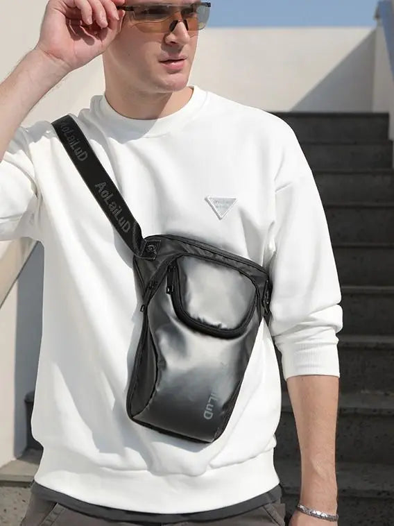 Men Drop Leg Bag Fanny Waist Pack for Motorcycle Rider Waterproof Nylon Sports Male Messenger Cross Body Bum Hip Belt Thigh Bags