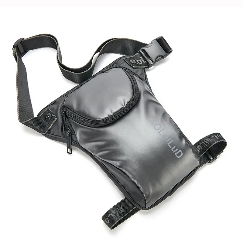 Men Drop Leg Bag Fanny Waist Pack for Motorcycle Rider Waterproof Nylon Sports Male Messenger Cross Body Bum Hip Belt Thigh Bags