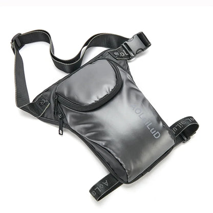 Men Drop Leg Bag Fanny Waist Pack for Motorcycle Rider Waterproof Nylon Sports Male Messenger Cross Body Bum Hip Belt Thigh Bags