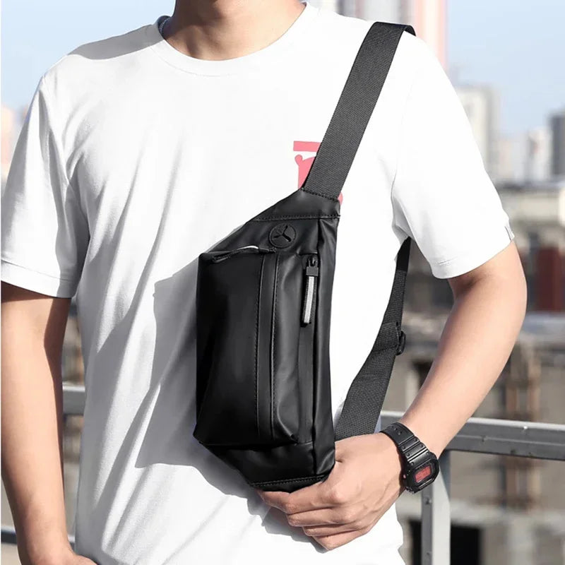 Men Fanny Hip Waist Belt Bag Purse Waterproof Nylon Travel Multi-Pocket Fashion Male Money Pouch Sling Chest Pack Bum Bags