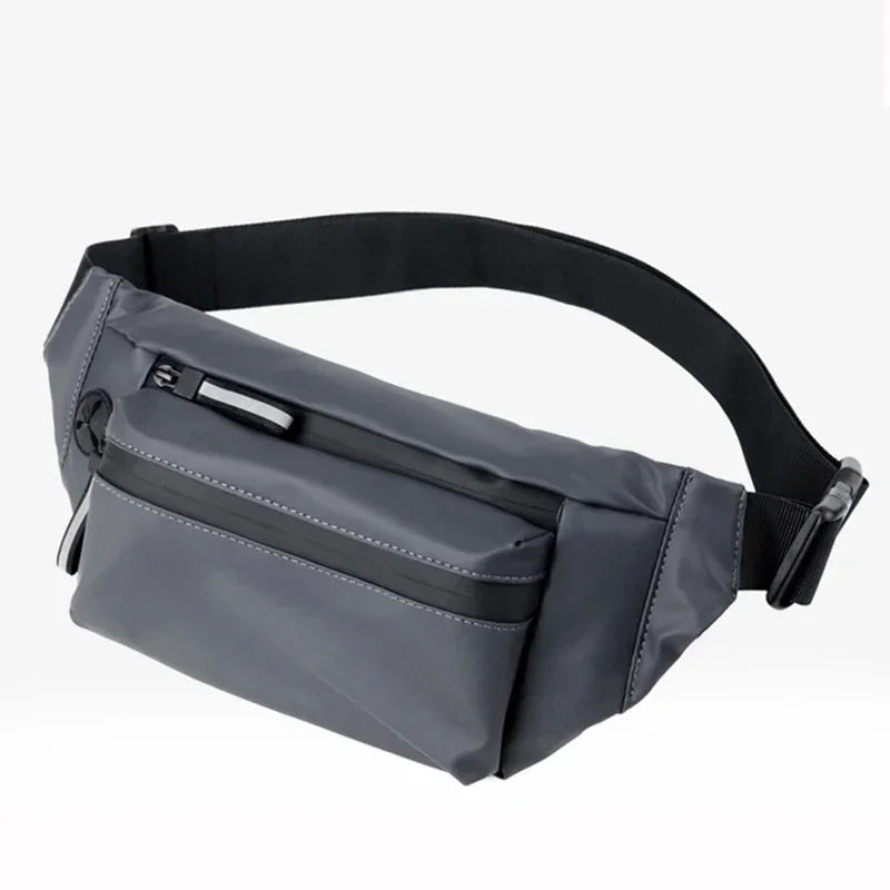 Men Fanny Hip Waist Belt Bag Purse Waterproof Nylon Travel Multi-Pocket Fashion Male Money Pouch Sling Chest Pack Bum Bags