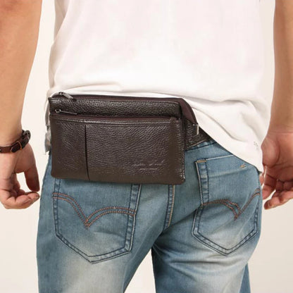 Men Fanny Waist Pack Bag Messenger Sling Chest Genuine Leather Natural Skin Male Real Cowhide Cross body Bag Bum Hip Belt Purse
