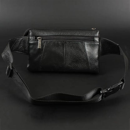 Men Fanny Waist Pack Bag Messenger Sling Chest Genuine Leather Natural Skin Male Real Cowhide Cross body Bag Bum Hip Belt Purse
