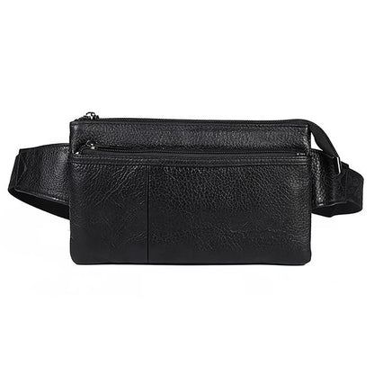 Men Fanny Waist Pack Bag Messenger Sling Chest Genuine Leather Natural Skin Male Real Cowhide Cross body Bag Bum Hip Belt Purse