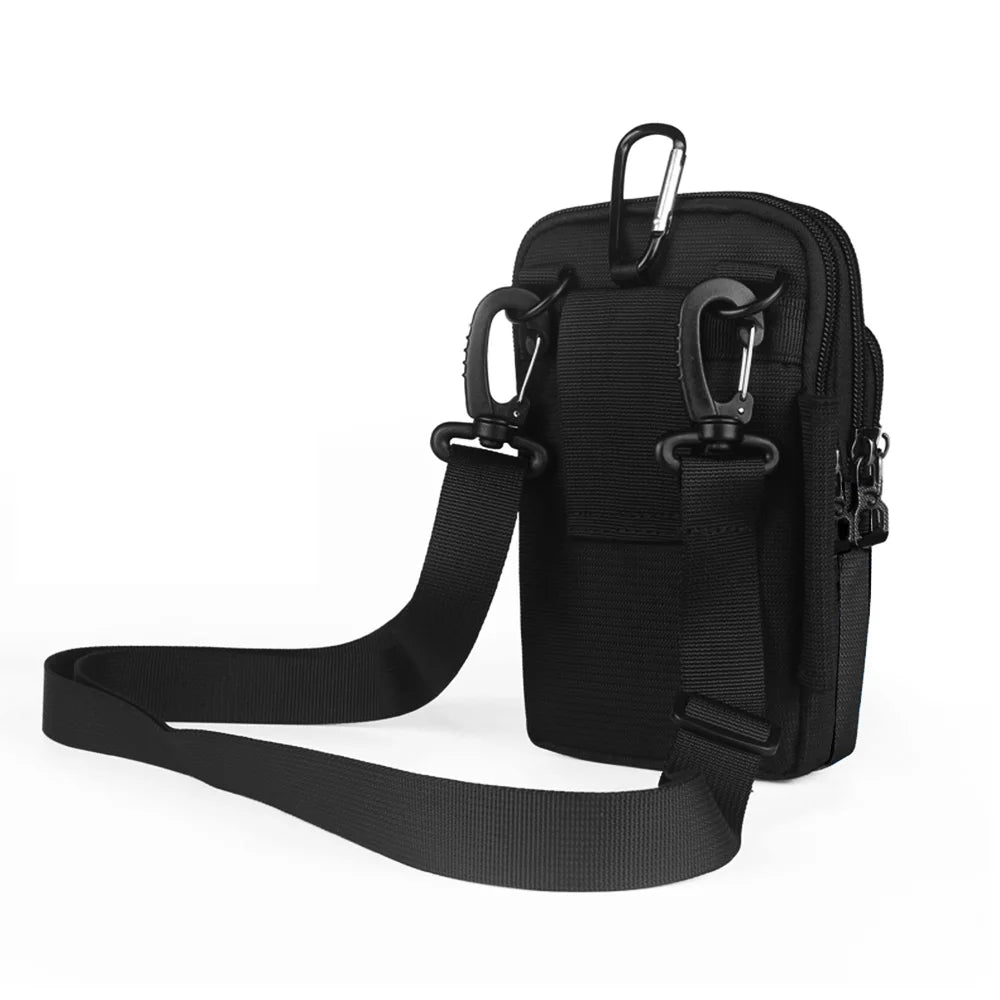 Men Fanny Waist Pack Bag Mini Cross body Shoulder Bags Waterproof Nylon Unisex Male Cell Mobile Phone Case Cover Belt Hook Bag