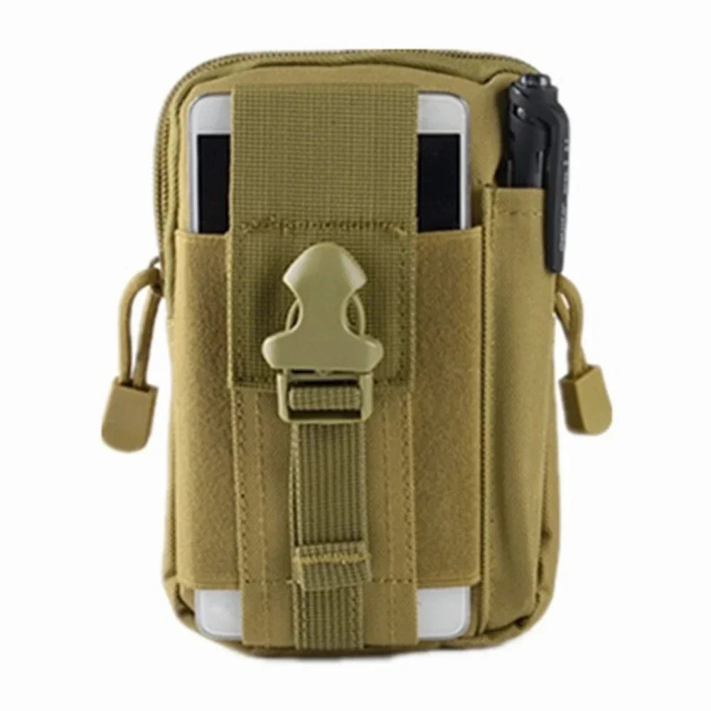 Men Fanny Waist Pack Belt Bag Purse Molle Accessory Military Tactical Outdoor Sport Pouch Male Cell Mobile Phone Case Cover Bags