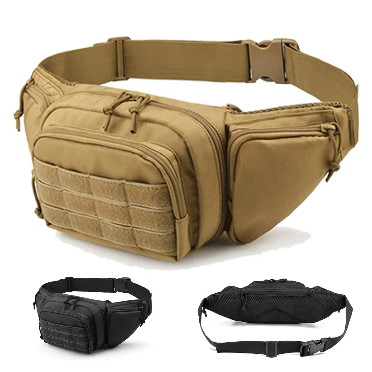 Men Fanny Waist Pack Belt Hip Bum Military Tactical Travel Motorcycle Rider Assault Durable Nylon Male Sling Chest Bag
