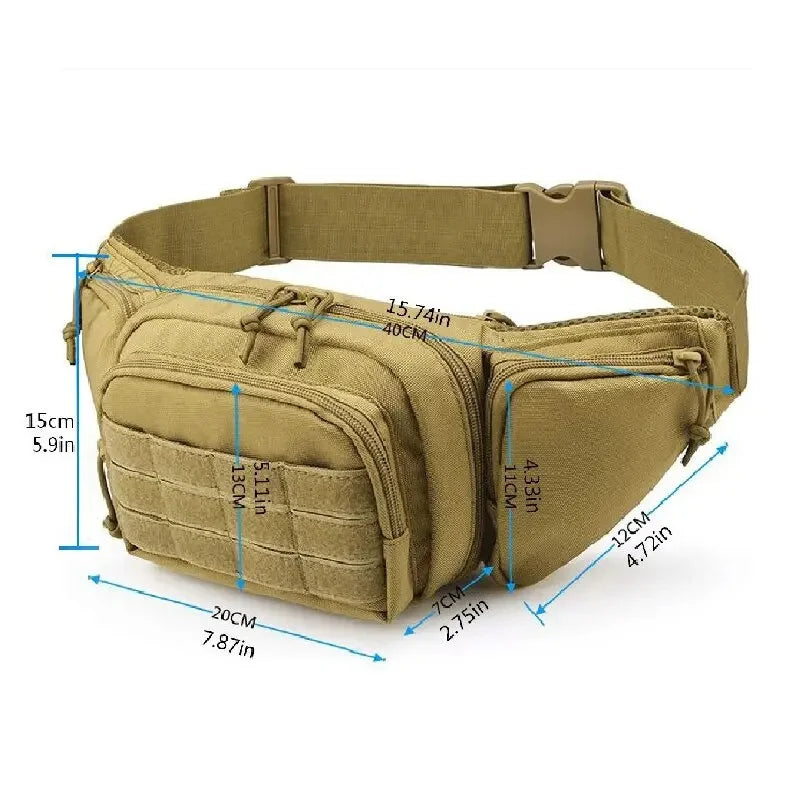 Men Fanny Waist Pack Belt Hip Bum Tactical Military Motorcycle Rider Sports Climb Hiking Durable Nylon Male Sling Chest Bag