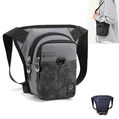 Men Fanny Waist Pack Drop Leg Bags For Motorcycle Rider Waterproof Nylon Travel Male Messenger Cross Body Bum Hip Belt Thigh Bag