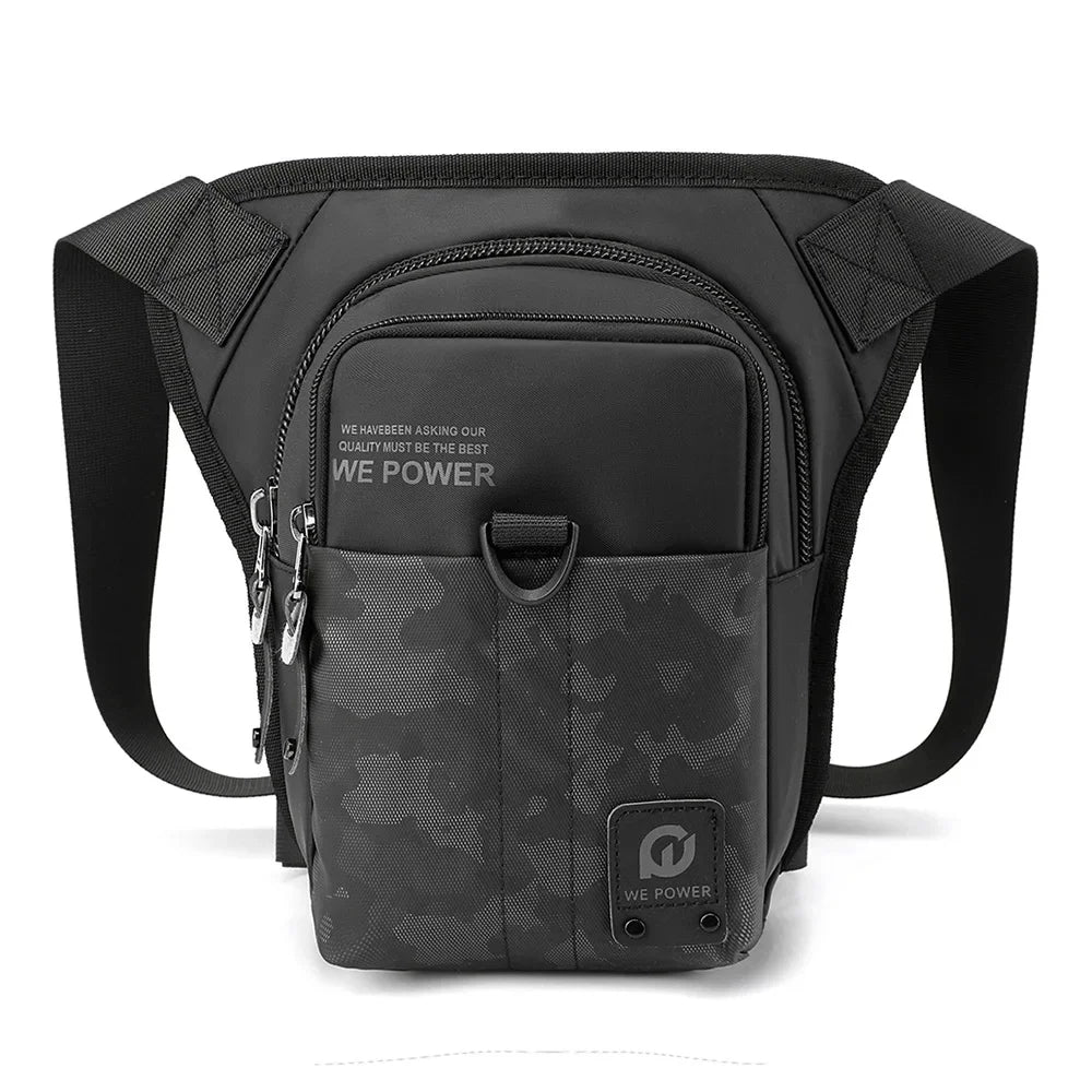 Men Fanny Waist Pack Drop Leg Bags For Motorcycle Rider Waterproof Nylon Travel Male Messenger Cross Body Bum Hip Belt Thigh Bag