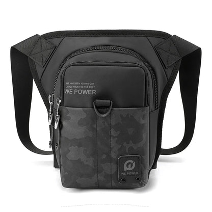 Men Fanny Waist Pack Drop Leg Bags For Motorcycle Rider Waterproof Nylon Travel Male Messenger Cross Body Bum Hip Belt Thigh Bag