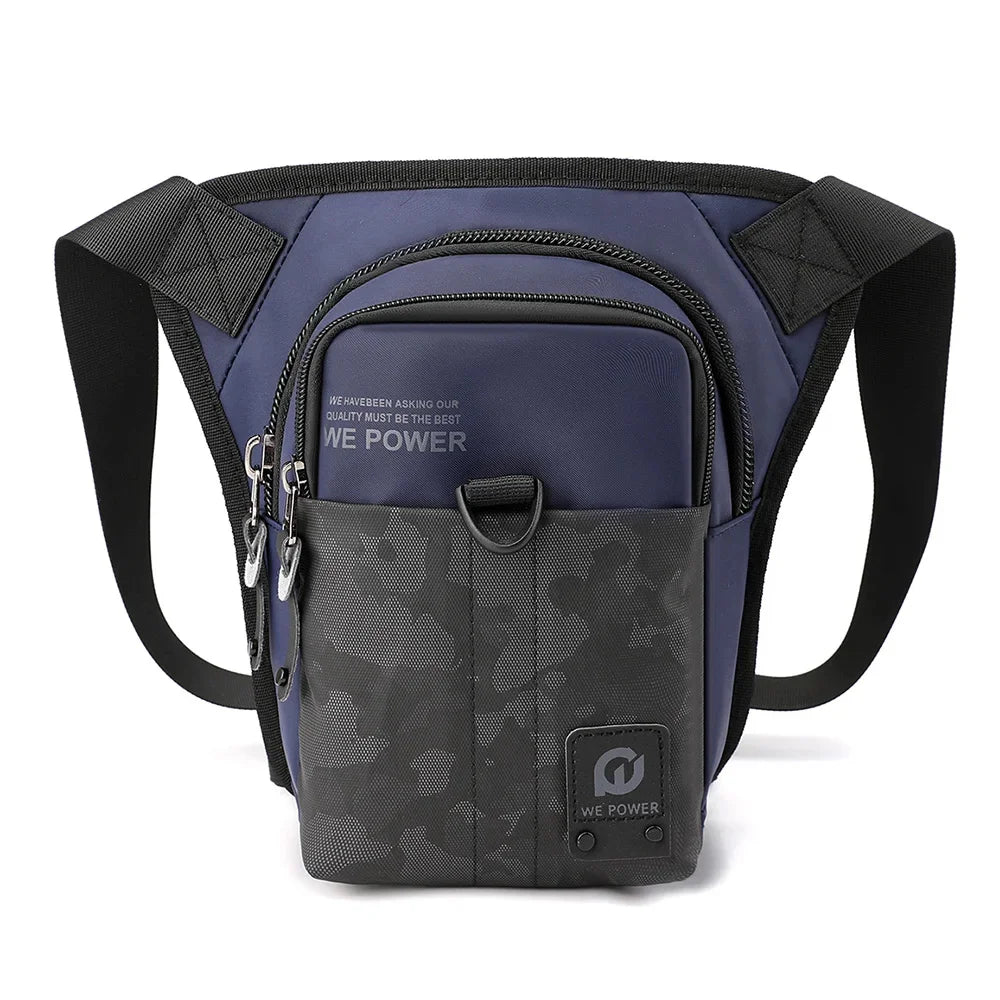 Men Fanny Waist Pack Drop Leg Bags For Motorcycle Rider Waterproof Nylon Travel Male Messenger Cross Body Bum Hip Belt Thigh Bag