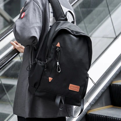 Men Fashion Backpack Waterproof 15 inch Laptop Backpack Zipper Anti-theft Multifunction Travel Rucksack for Youth