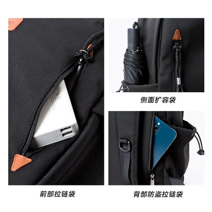 Men Fashion Backpack Waterproof 15 inch Laptop Backpack Zipper Anti-theft Multifunction Travel Rucksack for Youth