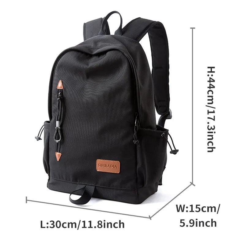 Men Fashion Backpack Waterproof 15 inch Laptop Backpack Zipper Anti-theft Multifunction Travel Rucksack for Youth