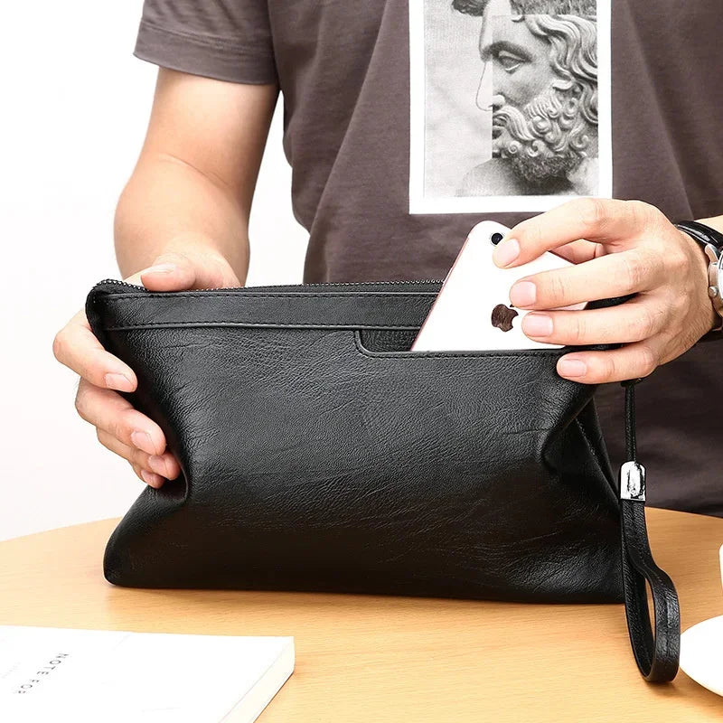 Men Fashion Men's s for men Business Clutch PU Leather Bag High Quality Male Handbag