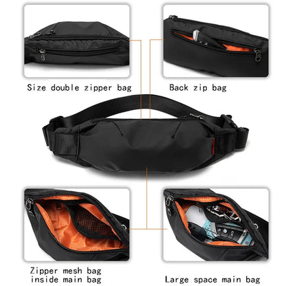 Men Fashion Outdoor Bag Fanny Purse Sports Running Cycling Pack Travel Shoulder Waist Belt Phone Pouch Bags For Male