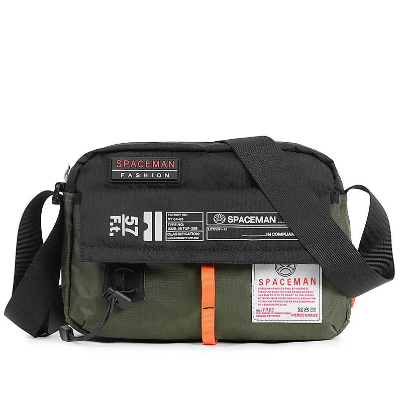 Men Fashion Personality Diagonal Casual Single Shoulder Waterproof Nylon Postman Packet