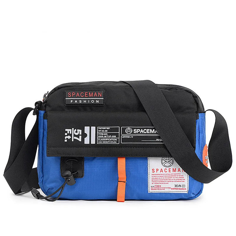 Men Fashion Personality Diagonal Casual Single Shoulder Waterproof Nylon Postman Packet