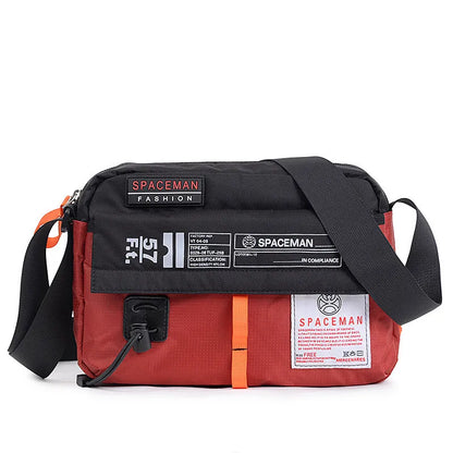 Men Fashion Personality Diagonal Casual Single Shoulder Waterproof Nylon Postman Packet