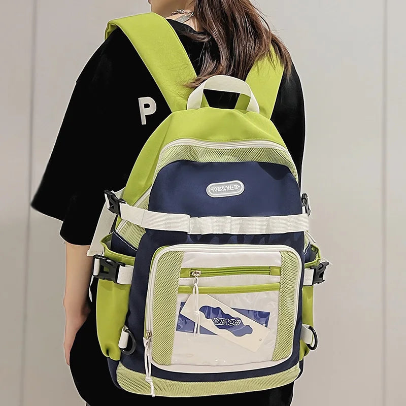 Men Female Transparent Leisure Travel Book Bag Male Lady Mesh College Backpack Girl Boy School Bag Women Laptop Backpack Fashion