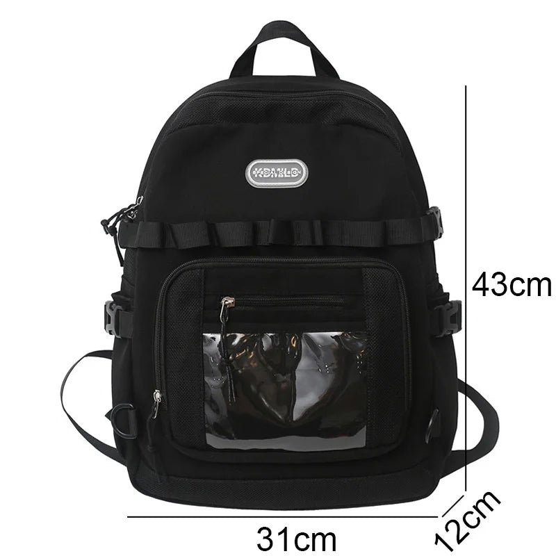 Men Female Transparent Leisure Travel Book Bag Male Lady Mesh College Backpack Girl Boy School Bag Women Laptop Backpack Fashion